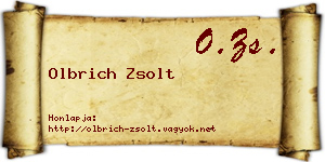 Olbrich Zsolt névjegykártya